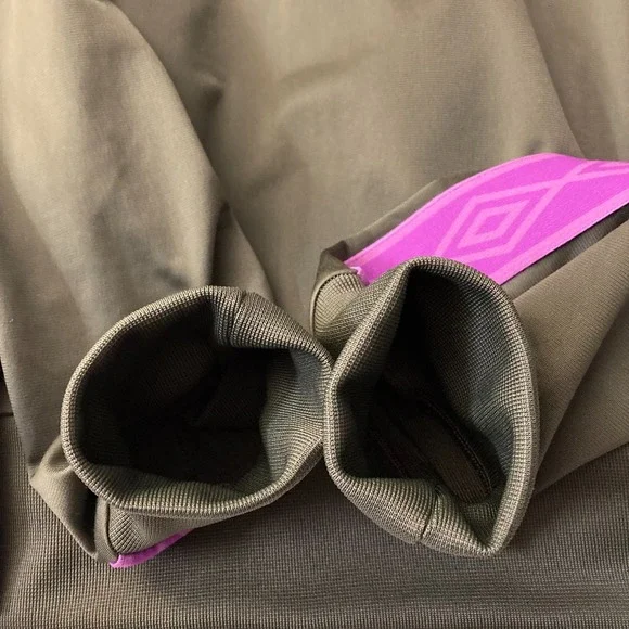 Umbro Retro Olive Green & Purple Diamond Tape Track Jacket - Picture 4 of 9